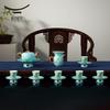 Auratic Madam Ceramic West Lake Blue 17-Piece Tea Set