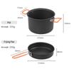 Camping Cookware Mess Kit Aluminum Alloy Pot Pan Steaming Tray Bowl Cup and Water Kettle with Pot Cover
