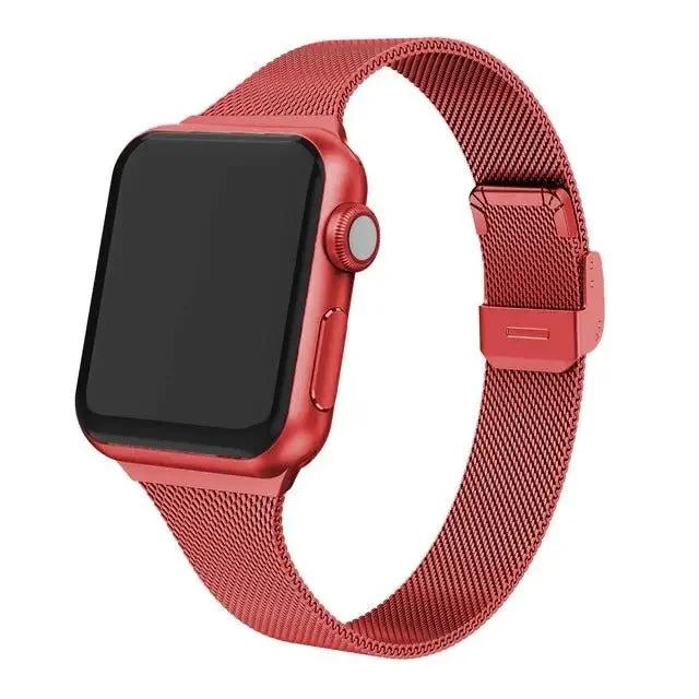 Миланский ремешок для Apple Watch 44мм 40мм 45мм 41мм 46мм 42мм 38 49мм Металлический браслет iWatch Series 10 Ultra 9 8 7 6 5 4 3 SE ремешок