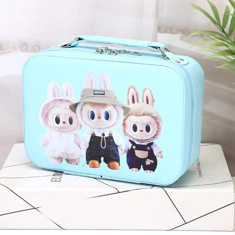 Милая мультяшная косметичка Labubu, многофункциональная ручная переносная сумка для хранения, маленькая квадратная сумка для подарков на день рождения детей