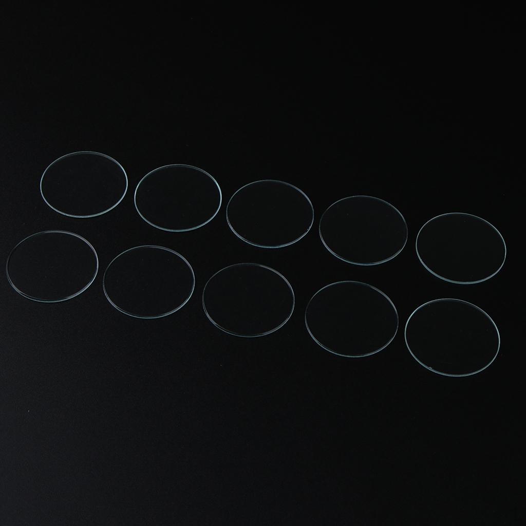 10 шт. Часы диаметром 3,5-40 мм. Минеральный кристалл 1,0 мм - прозрачный, 37 мм.