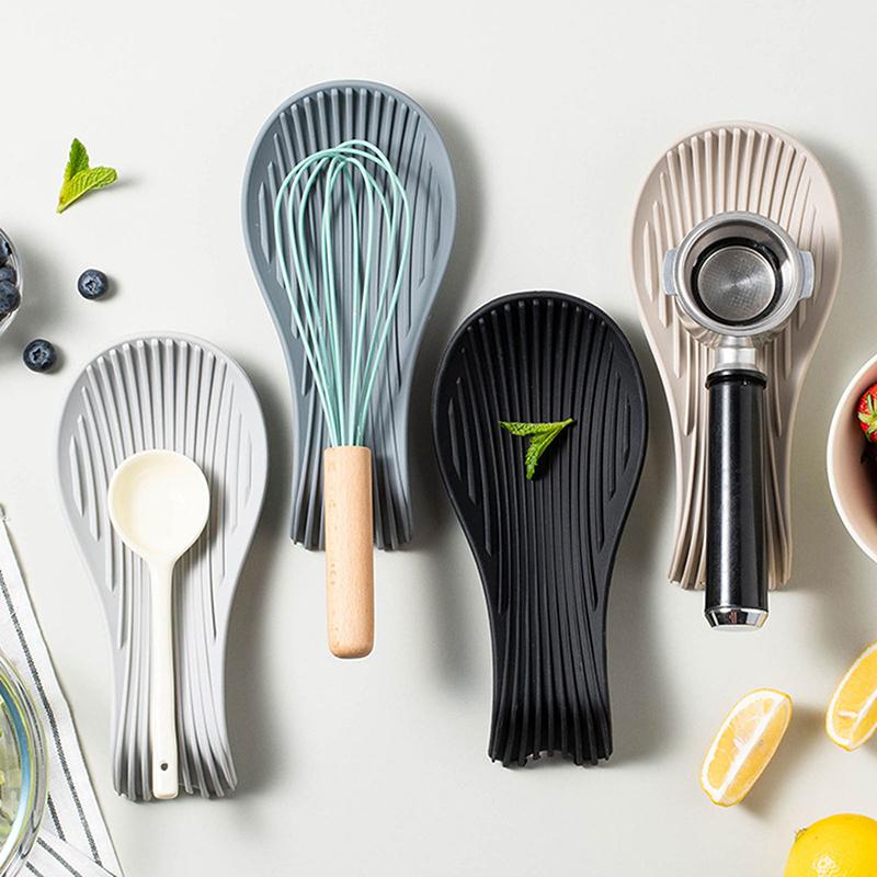 1 шт. силиконовый держатель для ложки кухонная подставка для ложки утварь термостойкие полки для хранения кухонные принадлежности кухонные принадлежности для приготовления пищи кухонные принадлежности