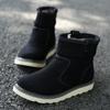 Handmade Genuine Leather Comfy Soft Lined Men Ankle Snow Boots Warm Waterproof Winter Outdoor Cold Weather Footwear