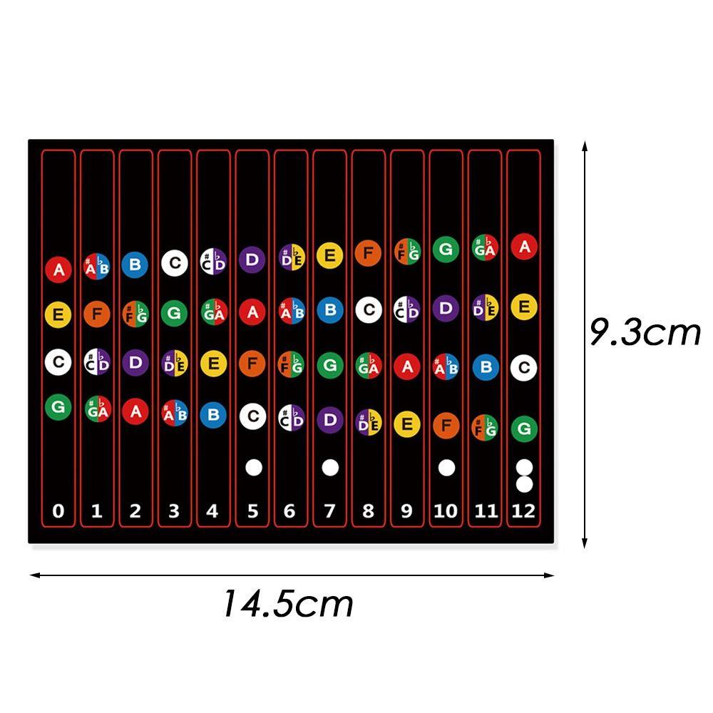 Этикетки для укулеле, наклейки, лады, наклейки на гриф, карта нот, гитарный гриф, ноты