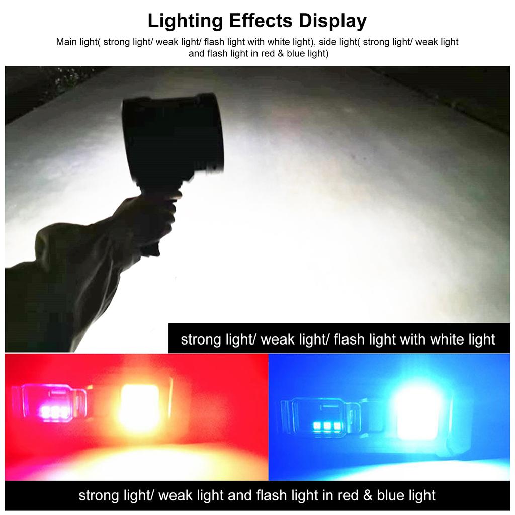 Multifunctional Solar Powered Rechargeable LEDs Searching Light Outdoor Camping Lamp Main Light &