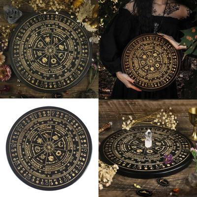 Деревянная резная доска-маятник для лозоходства, гадания, ведьмовства, викканских алтарных принадлежностей, метафизическая доска для сообщений