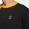 adidas Нео-контрастная спортивная футболка с буквенным принтом, мужские топы, черная HS8825