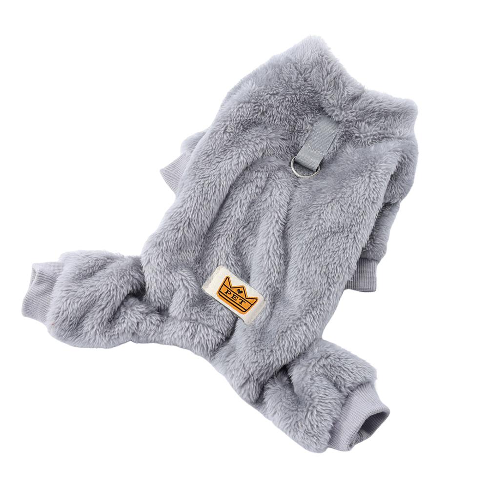 Флисовая одежда для щенков средних и маленьких собак, теплый комбинезон с D-образным кольцом для домашних животных, зимний костюм для чихуахуа, французского бульдога, йоркширского терьера, пальто