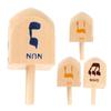 10Pcs Wooden Material Spinning Top Toy Children Gits Wooden Crafts  Child Play