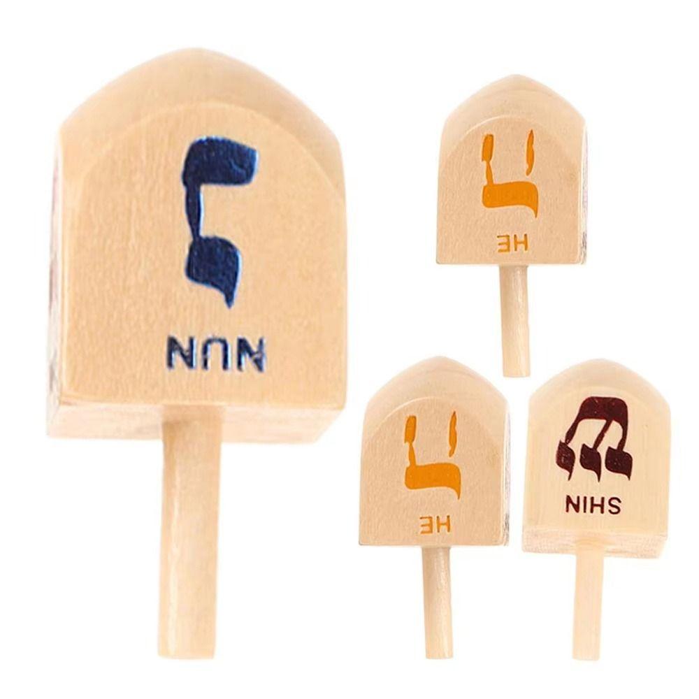 10Pcs Wooden Material Spinning Top Toy Children Gits Wooden Crafts Child Play