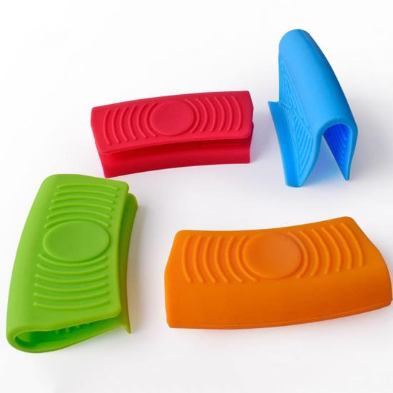 2 шт. силиконовый держатель для горячей ручки, теплоизолированный чехол-рукоятка для чугунных сковородок, сковородок, грилей, антиожоговый зажим