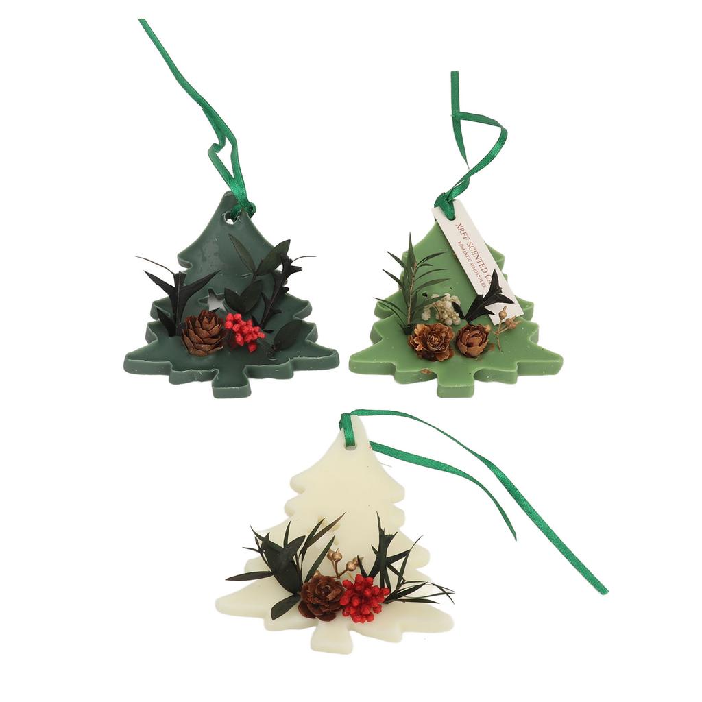 3 шт. Ароматизированное восковое саше для подвешивания в форме рождественской елки, долговечная ароматерапевтическая восковая таблетка с цветочным ароматом для шкафа, гардероба, спальни
