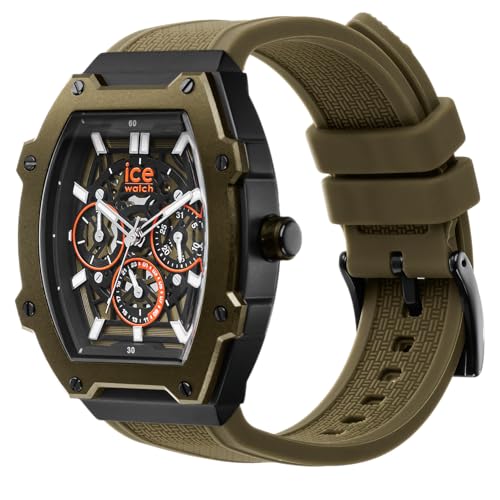 Ice-watch Men's Watch, 024369, Khaki Black, Skeleton, Steel, Medium, Multi-Function, Authorized Retailer