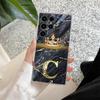 Чехол для телефона с начальными буквами E M I J L для Samsung Galaxy S24 S23 Ultra S22 S20 Plus S21 FE Прозрачный чехол Модный Мраморный Корона Fundas