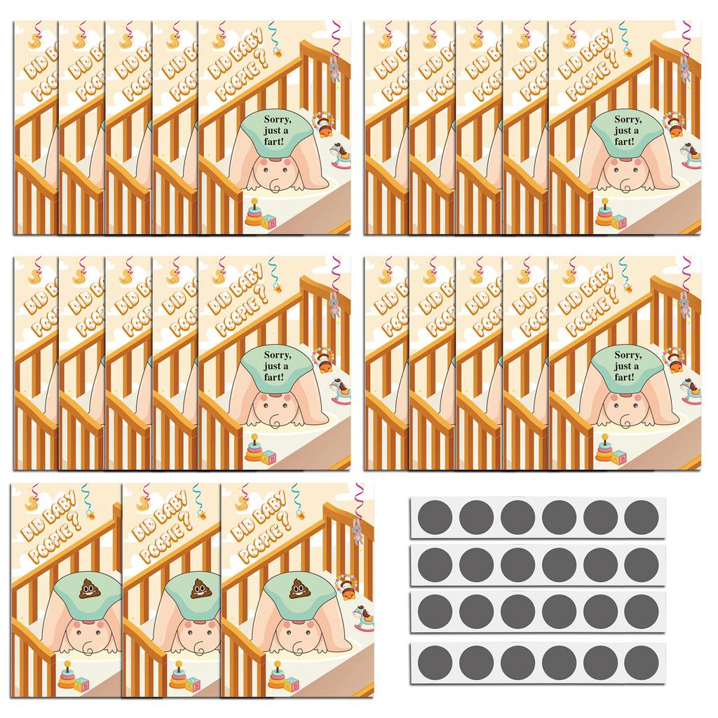 Unique and Entertaining Baby Shower Activity 24 Scratch Off Lottery Tickets for Party Hearty Baby Shower Games