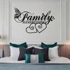 1 Pc Family Sign Metal Wall Decor, Metal Family Wall Art, Family Is Everything Sign For Living Room, Bedroom Wall Hanging Decor.