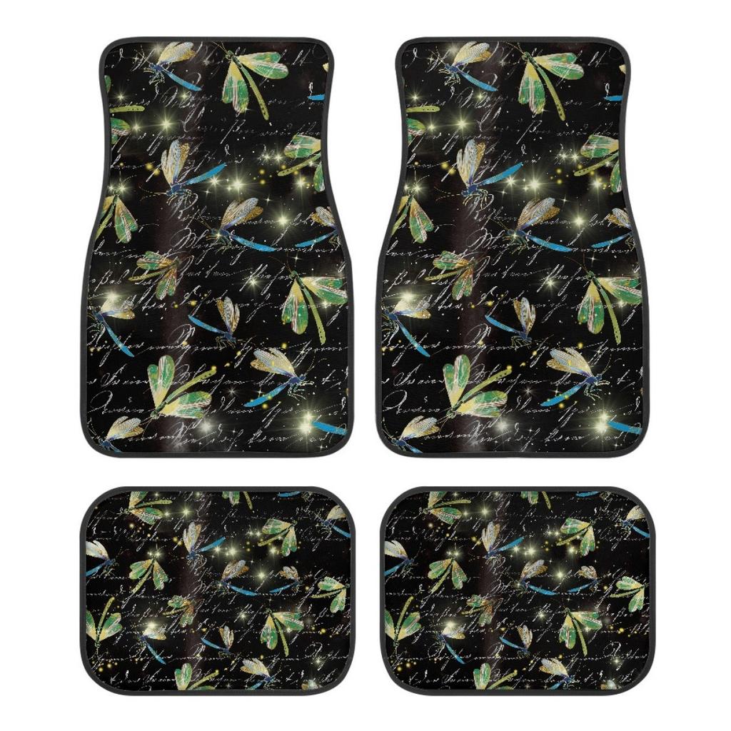 Cross-Border Temu Dragonfly Crystal Velvet Is Dirt-Resistant And Easy To Take Care Of. The Car Mat Is Non-Slip, Wear-Resistant And Easy To Clean