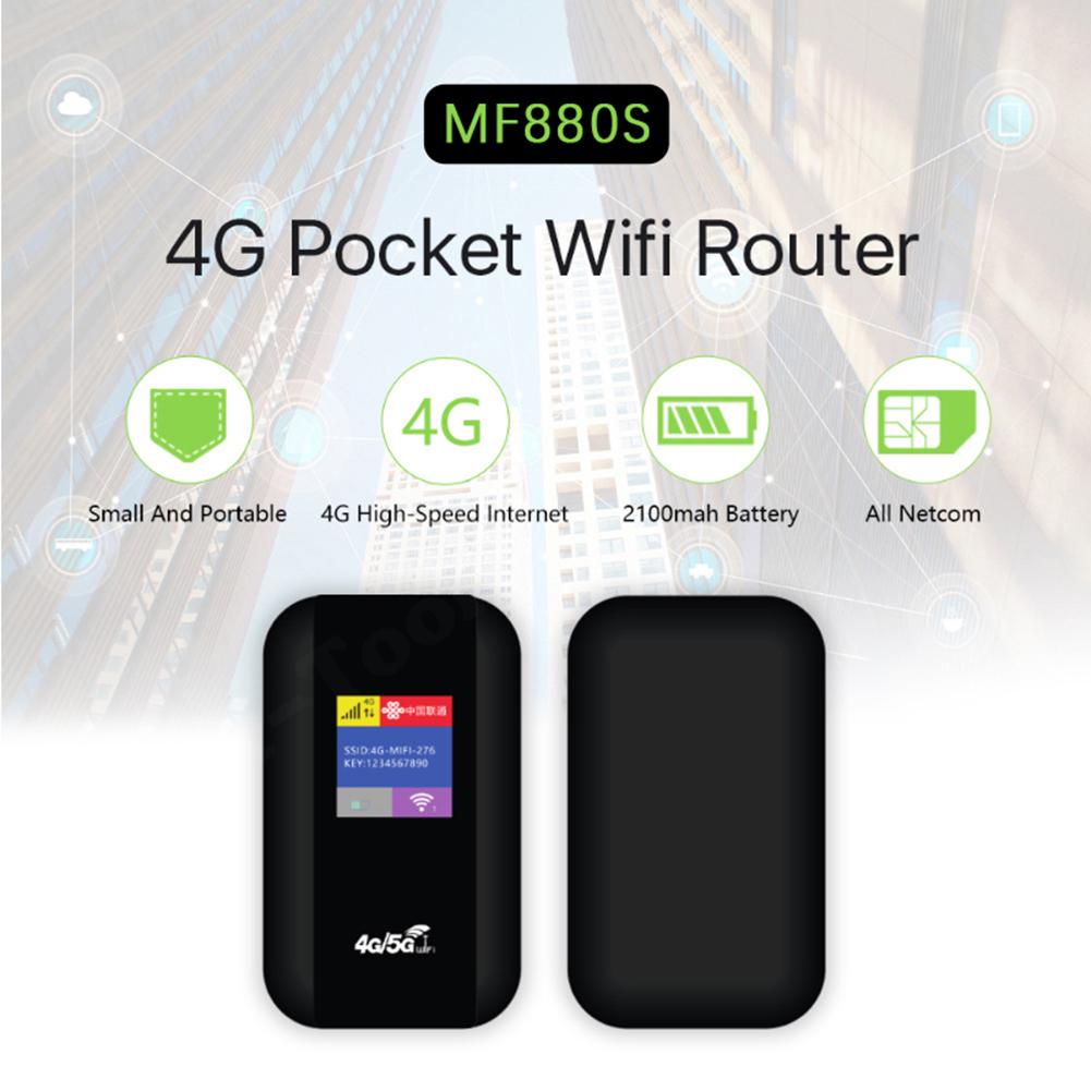 MF880S 4G LTE WiFi Роутер Портативная Мобильная Точка Доступа 2100 мАч 150 Мбит/с Беспроводной Роутер со Слотом для SIM-карты Репитер для Улицы Дома