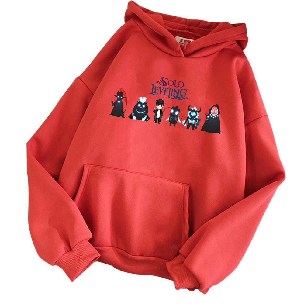 Hot Anime Solo Leveling Sung Jin-Woo Graphic Printed Hooded Men Women Prevalent Hoodies Manga Sweatshirt Harajuku Streetwear