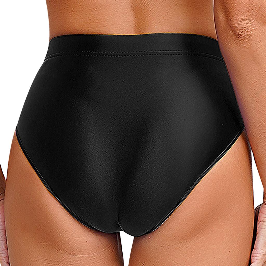 Гладные женские трусики-слипы M-XXL Однотонные Эластичный пояс Нижнее белье Купальный костюм Низ