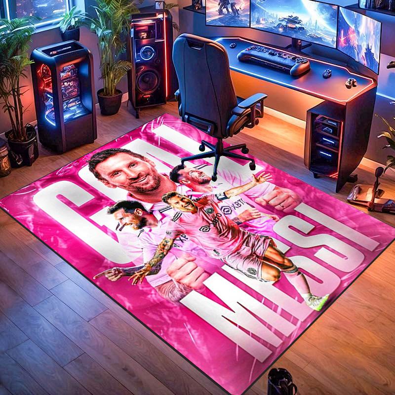 Goal Messi: Triumph Pink carpet Doormat printing Protective pad Art Bathroom mat