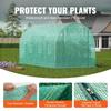 VEVOR Walk-in Tunnel Greenhouse, 14.6x6.4x6.3 ft Hoop House Greenhouse Tunnel, Plant Hot House with Galvanized Steel Frame, Green PE Cover