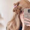 Cute Bow - Tie Bear Plush Hairpin Soft Bear Hairpin for Girl Decoration Creative Design Bear Hairpin Used for Daily Life