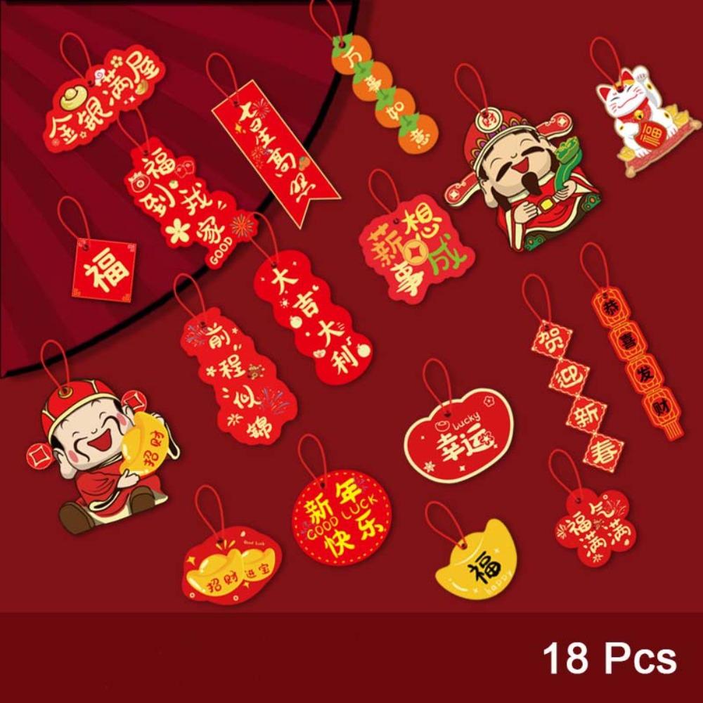 Red Hanging Pendant Tassel Potted Plant Decoration New Hanging Ornament Spring Festival