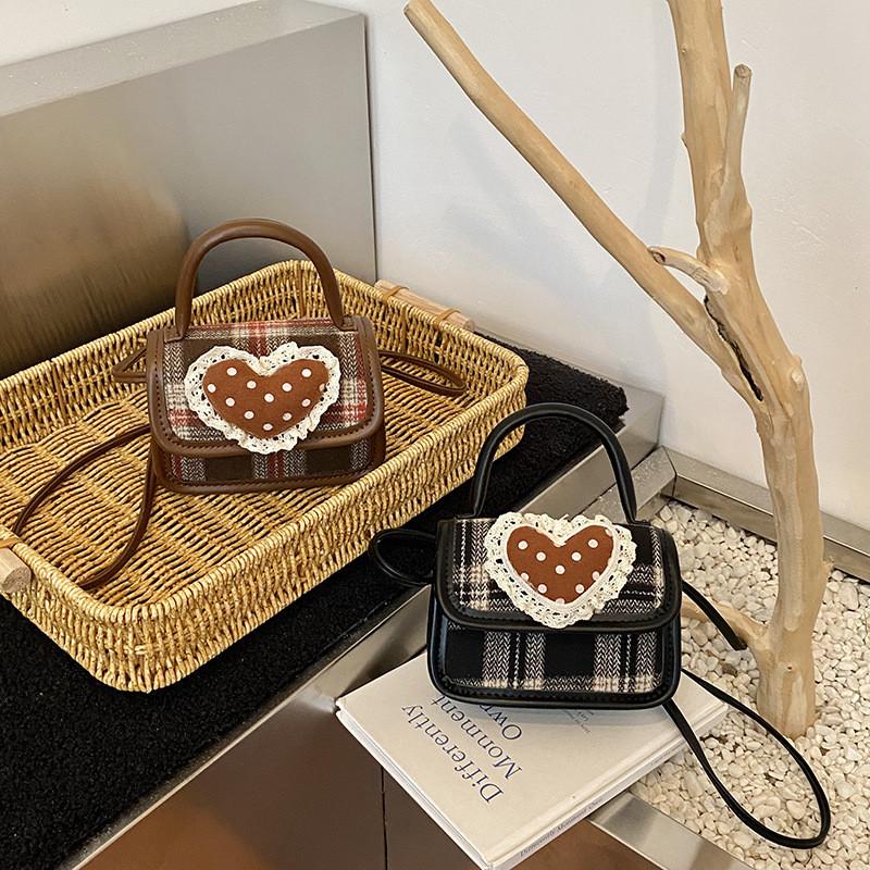 Kids Fashion Small Square Pu Purse With Top Flap And Inner Pockets