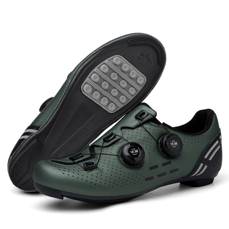 Unisex Cycling Shoes Road Mountain Bikes Hard Sole Clipless Compatible Lightweight Riding Footwear