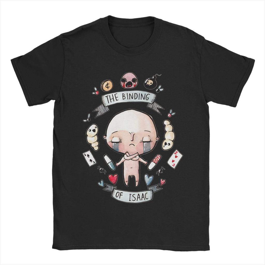 Уникальная футболка The Binding Of Isaac для унисекс с круглым вырезом, хлопковые футболки с коротким рукавом, топы больших размеров