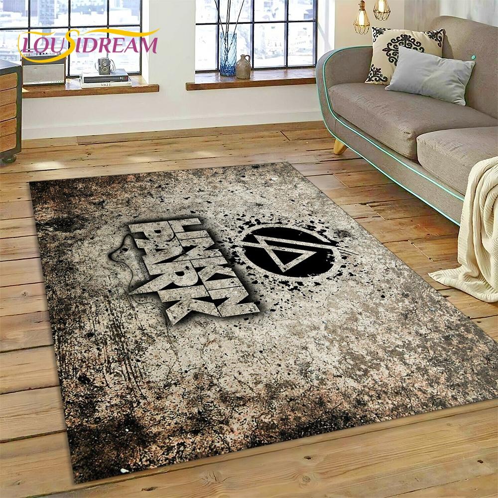 3D Retro Rock Band 3D L-Linkin-Park Rug Carpet for Living Room Bedroom Home Decor,Floor Mat Non-slip Decoration for Sofa Doormat