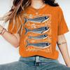 Women's T-Shirts Short Sleeve Tops Summer Clothing Fish Graphic Shirts Women Streetwear O-Neck Pullovers 6XL Tee