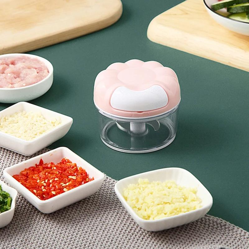Portable Vegetable and Food Cutter Manual Garlic Puller Fruit Chopper Multi-function Meat Grinder Vegetable Cutter Kitchen Tool