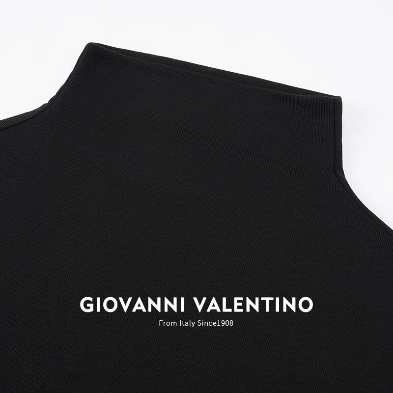 Женский трикотажный базовый топ с полувысоким воротником GIOVANNI VALENTINO