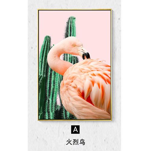 Юго-Восточная Азия, украшение в виде тропических растений, картина для спальни, прикроватная тумбочка, кактус, гостиная, фреска, розовый фламинго, плакат с надписью