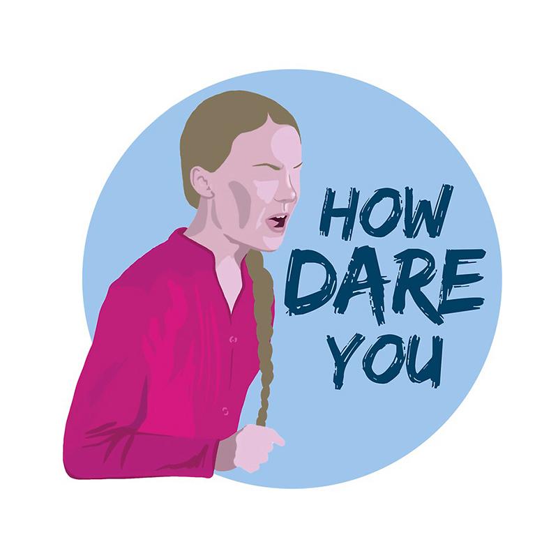 J124# Автомобильная наклейка «Как ты смеешь!» Грета Тунберг автомобильный Стайлинг виниловая наклейка на оконный бампер водонепроницаемые автомобильные аксессуары