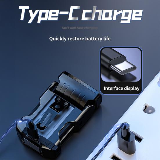 Налобный фонарь-клипса с цифровым дисплеем, водонепроницаемый, с регулируемыми режимами, USB-перезаряжаемый, мини-аварийный фонарик, магнитный, портативный, клипса для кепки, налобный фонарь