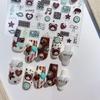 Tomoni Aiyou Совместная коллекция Детские Милые Наклейки для Ногтей с Тиснением в Виде Каштанового Медведя