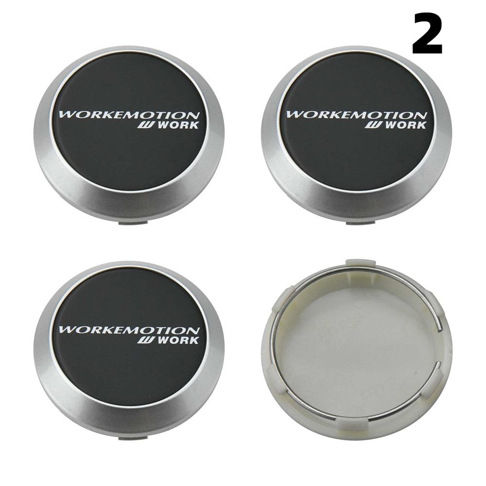 4PCS New 64MM OD / 60MM ID Cap For Rims WORK EMOTION EQUIP MEISTER VS Logo Wheel Center Cap Sport Car Wheel Cover Hub caps