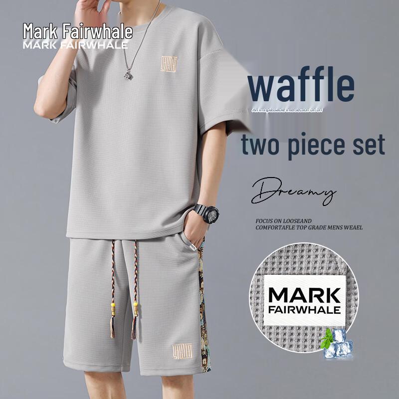 Mark Fairwhale Мужской комплект с коротким рукавом из вафельного ice silk
