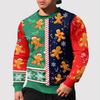 Casual Loose Men's Sweatshirt 3D Printed Hoodie Christmas Gingerbread Man Letters Round Collar Pullovers
