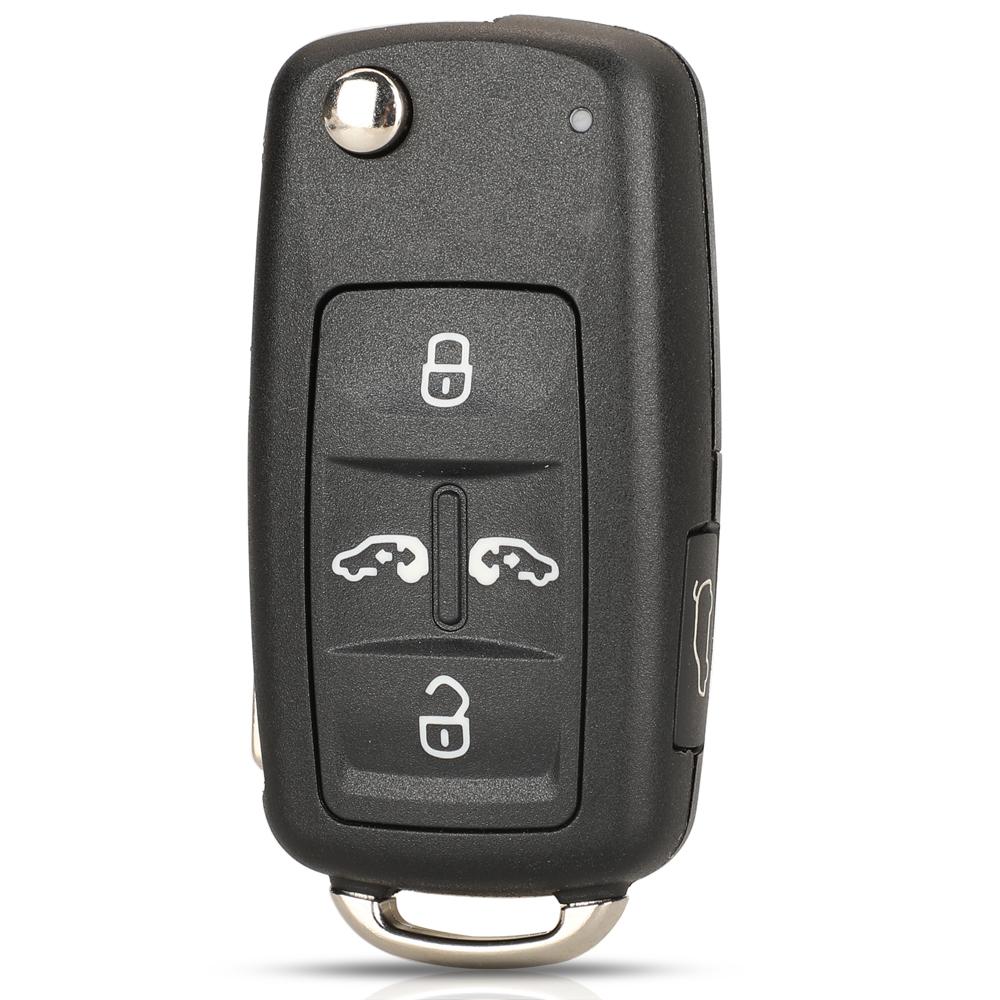 Jingyuqin 2/3/4/5 кнопок чехол для автомобильного ключа оболочка для VW/VOLKSWAGEN Caddy Eos Golf Jetta Beetle Polo Up Tiguan Touran складной Fild