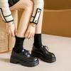 Fashion Chunky Platform Oxfords Shoes for Women 2025 Spring Non Slip Lace Up Heels Woman Thick Bottom Patent Leather Gothic Pumps Shoes