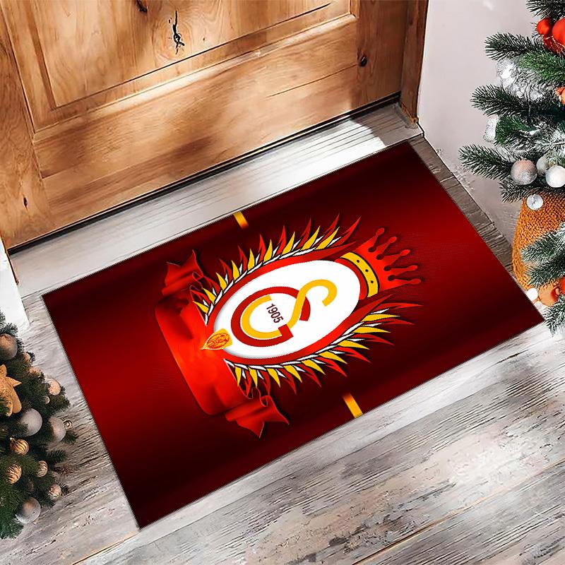 Кристальный велюровый ковер с принтом Galatasaray, Мягкий противоскользящий влаговпитывающий коврик для гостиной, спальни