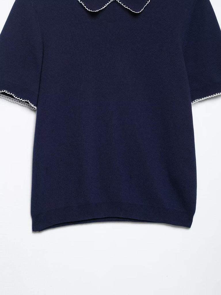 Spring 2025 Women's European & American Style Knit Top: Fashionable, Simple, Versatile