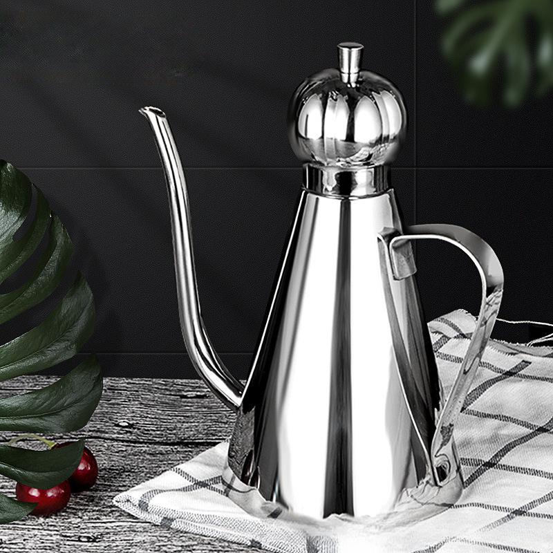 Новый диспенсер для оливкового масла объемом 350 мл, кухонная кастрюля из нержавеющей стали для масла/уксуса, бутылка для оливкового масла, контейнер для хранения банок с оливковым маслом