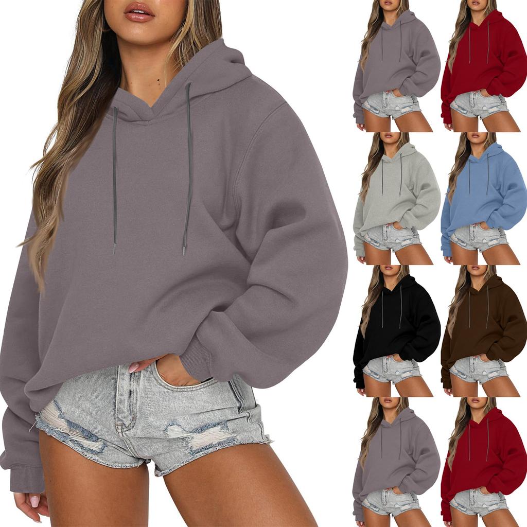 Womens Oversized Hoodies Fleece Sweatshirts Fall Fashion 2025 Pullover Sweaters Winter Clothes