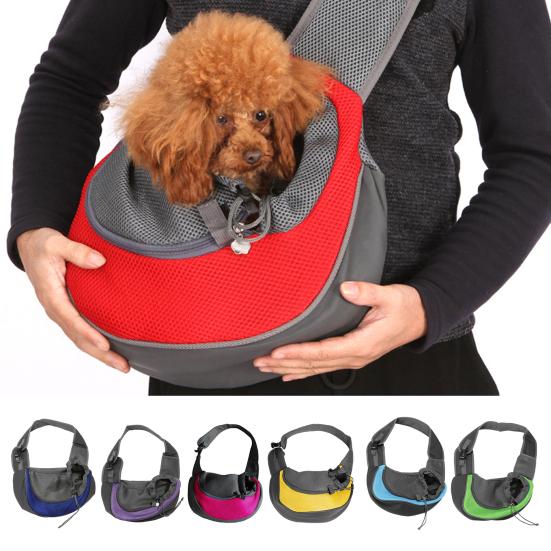 Pet Sling Carrier Scratch-Proof Good Ventilation Large Space Mesh Pet Sling Comfort Handbag for Outdoor