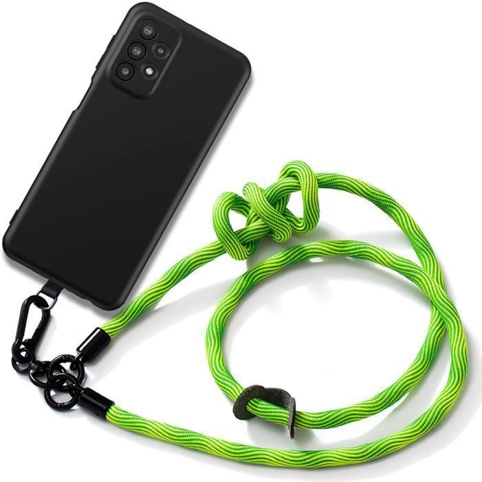 Coque de protection - BOOLING - pour Samsung Galaxy A23 5G - Antichoc - Anti-Rayures - Cordon Démontable Vert